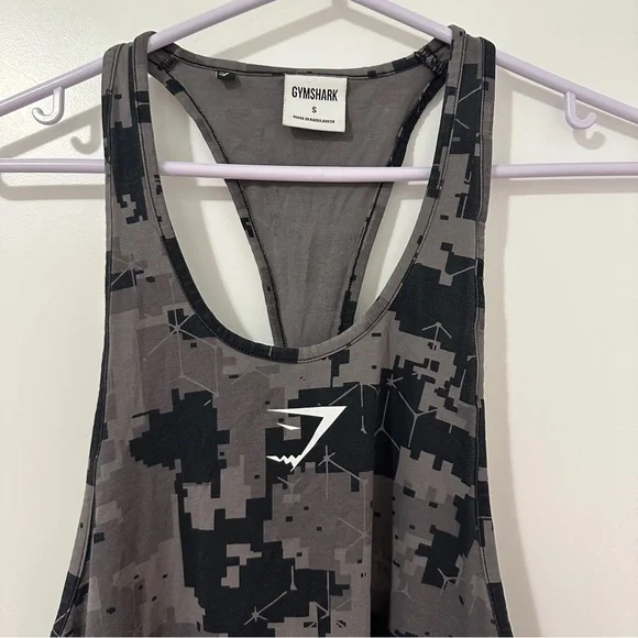 Gymshark Men’s Critical Stringer Workout Tank Top Camo Print Size Small - Picture 4 of 10